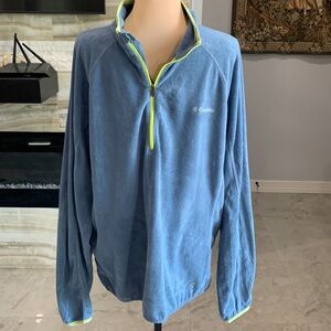 Columbia Sportswear Light Blue‎ Quarter Zip Pullover Jacket. Size XL (B5)